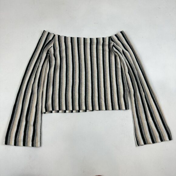 Endless Rose Off The Shoulder Sweater Blouse Top Bell Sleeve Sz S Rabbit Hair - Picture 5 of 5